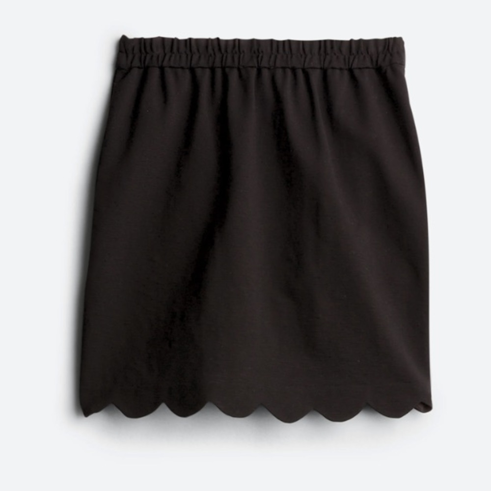 SKIES ARE BLUE Black Berenice Scallop Hem Skirt Size Small Petite - Picture 3 of 9
